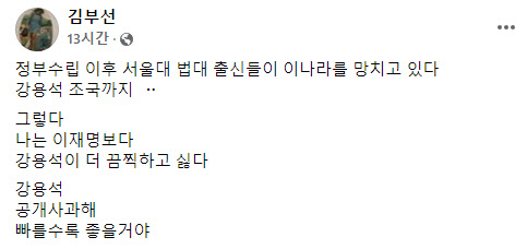 배우 김부선 페이스북 캡처